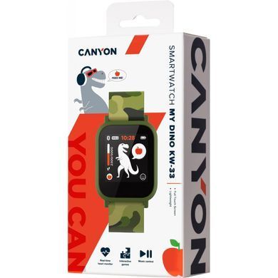 Смарт-годинник Canyon CNE-KW33GB Kids smartwatch Green camouflage (CNE-KW33GB)