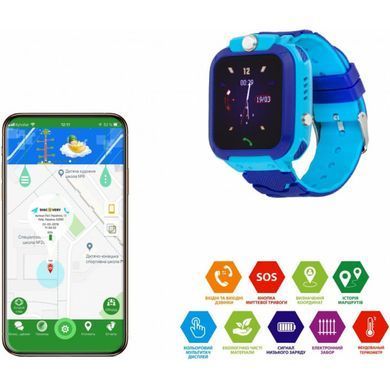 Смарт-годинник Discovery D2000 THERMO blue Дитячі смарт годинник-телефон з термометром (dscD200tbl)