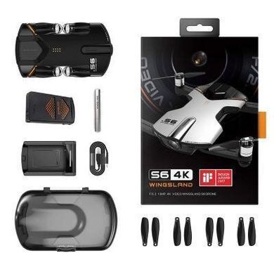 Квадрокоптер Wingsland S6 GPS 4K Pocket Drone 2Batteries Orange