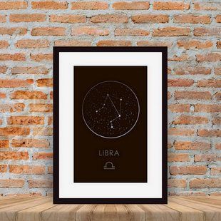 Постер "Зодіак: Терези" фольгований А3 silver-black